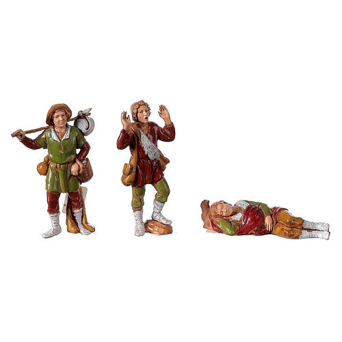 Presepe borgo completo doppia scala 40x40x30 statue 8 cm Moranduzzo 6
