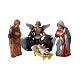 Complete nativity village double stairs 40x40x30 Moranduzzo statues 8 cm s2