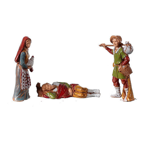 Hamlet with porch and balcony for Nativity Scene of 8 cm 40x40x30 cm, Moranduzzo's characters 5
