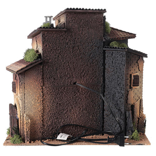 Hamlet with porch and balcony for Nativity Scene of 8 cm 40x40x30 cm, Moranduzzo's characters 8
