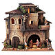 Hamlet with porch and balcony for Nativity Scene of 8 cm 40x40x30 cm, Moranduzzo's characters s1