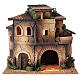 Borgo portico balcone presepe 8 cm 40x40x30 cm statue Moranduzzo s7