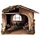 Nativity stable with fire for characters of 30 cm, 55x60x45 cm s1