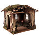 Nativity stable with fire for characters of 30 cm, 55x60x45 cm s3