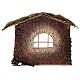 Nativity stable with fire for characters of 30 cm, 55x60x45 cm s5