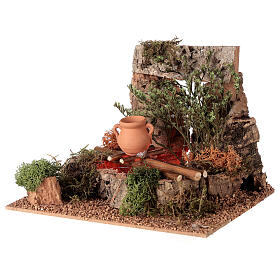 Fire with pot for Nativity scene 10-12 cm