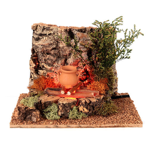 Fire with pot for Nativity scene 10-12 cm 1