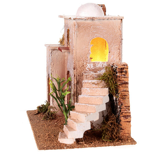 Minaret with steps for DIY Nativity scene 6-8 cm 20x25x15 cm 3