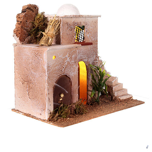 Minaret with steps for DIY Nativity scene 6-8 cm 20x25x15 cm 4