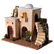Casa em miniatura estilo palestino com escada para presépio com figuras altura média 6-8 cm, medidas: 20x25x15 cm s3