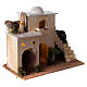 Casa em miniatura estilo palestino com escada para presépio com figuras altura média 6-8 cm, medidas: 20x25x15 cm s4