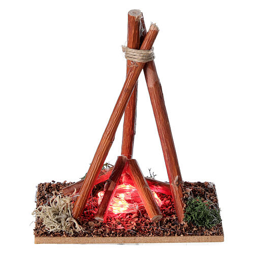 Fire with flame effect for Nativity Scene with 8-10 cm figurines 1