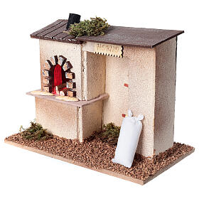 Bottega fornaio con pane presepe 8 cm 15x20x10 cm