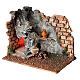 Corner masonry oven with flame effect for Nativity Scene with 8-10 cm figurines s3