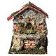 Working masonry fountain Nativity scene 8-10 cm 15x10x15 cm s1