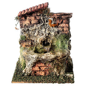 Fountains: Working fountain with jug Nativity scene 10-12 cm