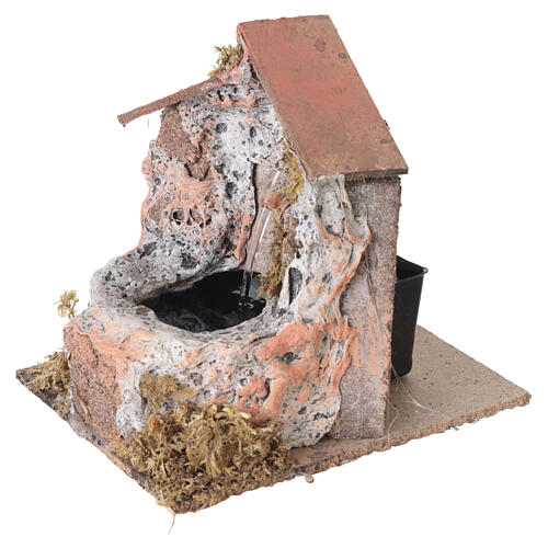 Fontaine crèche électrique liège santons 10-12 cm 2