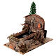 Working fountain and tree for Nativity Scene 8-10 cm 15x10x20 cm s2