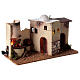 Nativity scene house with lighting and flickering fire 15x35x16 for Nativity scene 8-10 cm s4
