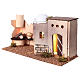 Nativity scene house with lighting and flickering fire 15x35x16 for Nativity scene 8-10 cm s2