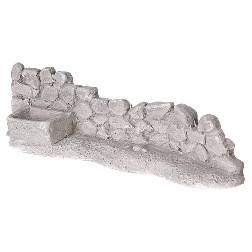 Plaster wall with feeder chalk 10x20x5 cm Nativity scene 8-10 cm 2