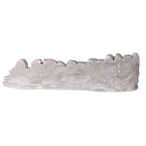 Muro em miniatura com manjedoura gesso 6x22x5 cm para presépio com figuras de altura média 8-10 cm 4