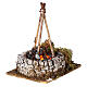 Feuerstelle auf Steinen mit Flammen, 10x10x5 cm s2