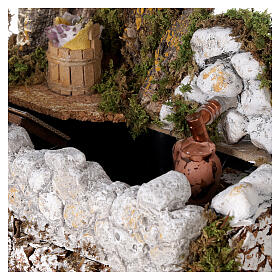 Waschbrunnen mit Krug für Krippe, 15x25x20 cm