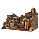 Neapolitan nativity village setting for 14-16 cm with fountain waterfall 45x100x60 cm s3