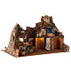 Neapolitan nativity village setting for 14-16 cm with fountain waterfall 45x100x60 cm s5