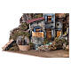 Neapolitan nativity village setting for 14-16 cm with fountain waterfall 45x100x60 cm s6