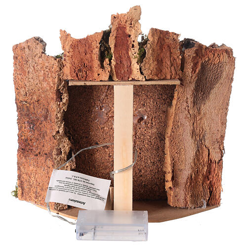 Paesaggio presepe con luci 25x20x25 per statue 10-12 cm 4