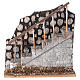 Escada com corrimão e muro miniatura para presépio com figuras altura média 12 cm, medidas: 10x15x14 cm s1