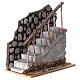 Escada com corrimão e muro miniatura para presépio com figuras altura média 12 cm, medidas: 10x15x14 cm s2