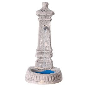 Faux mini fountain in plaster 6x10x10 cm nativity 12-18 cm