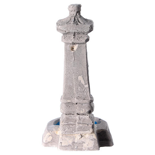 Faux mini fountain in plaster 6x10x10 cm nativity 12-18 cm 4