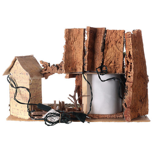 Presepe 50x25x35 con luci e Natività 10 cm 6
