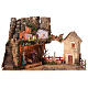 Nativity village 50x25x35 cm with lights and Holy Family 10 cm s1
