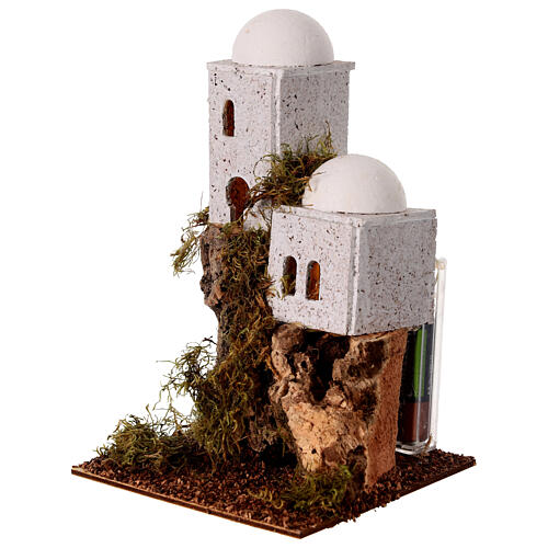 Dorf beleuchtet mit Minarett für Krippe, 15x10x10 cm 3