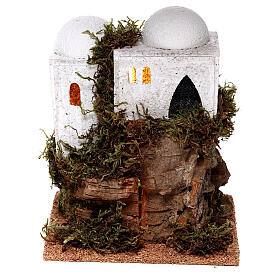 Miniature lighted village with minarets nativity 8-16 cm 15x10x10 cm