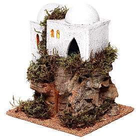 Miniature lighted village with minarets nativity 8-16 cm 15x10x10 cm