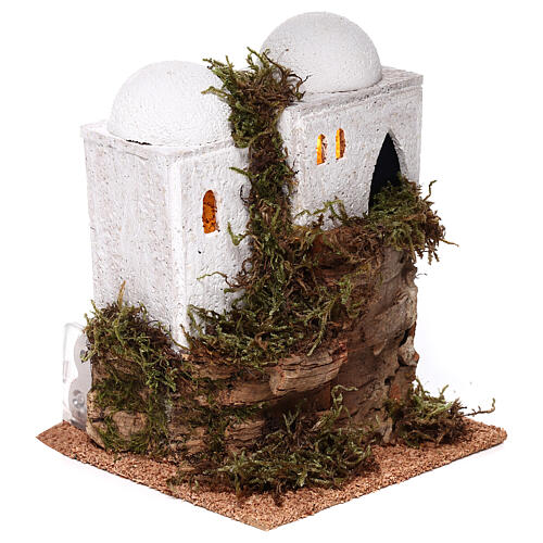 Miniature lighted village with minarets nativity 8-16 cm 15x10x10 cm 3