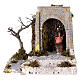 Fountain figurine with pump and arch 25x20x25 cm nativity 8-10 cm s1