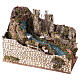 Village with mill and waterfall 50x45x55 cm with lighting for Nativity Scene with 12 cm figurines s7