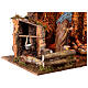 Illuminated stable 55x75x40 cm with Nativity statues of 30 cm s5