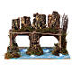 Bridge on a river with lights 20x15x15 cm for Nativity Scene with 8-10 cm characters s1