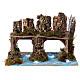 Bridge figurine over river with lights 20x15x15 cm for nativity 8-10 cm s1