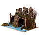 Bridge figurine over river with lights 20x15x15 cm for nativity 8-10 cm s2