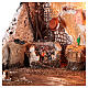Capanna presepe con Natività 16 cm con luci e fuoco 50x25x35 s4