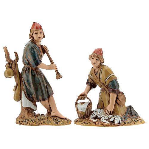 Whole Nativity setting, arabic village with Moranduzzo's figurines of 10 cm, fountain, 40x70x50 cm 12